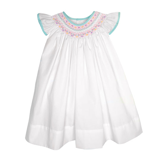 Wht Bright Smock Flutter Bishop Set