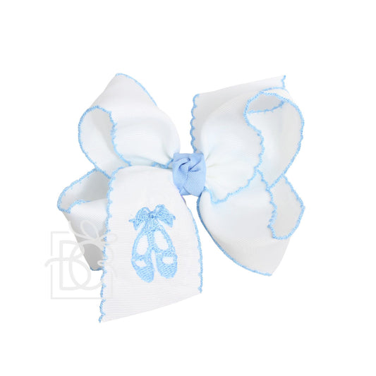 Blue Ballet Shoes Bow