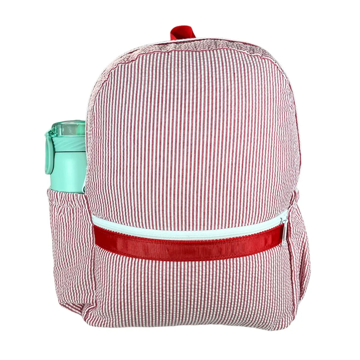 Red Medium Seersucker Backpack
