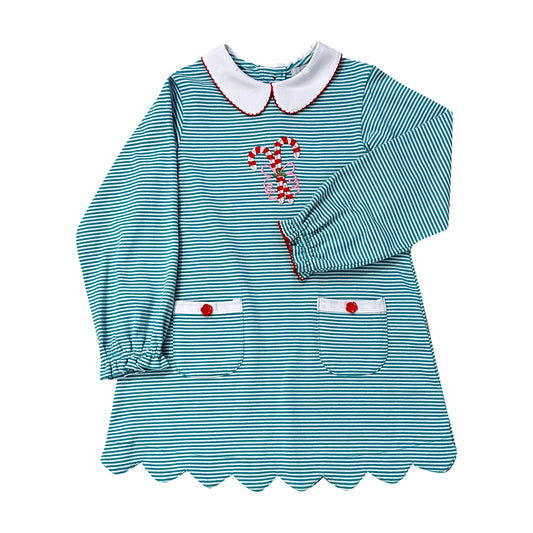 Candy Cane Applique Dress