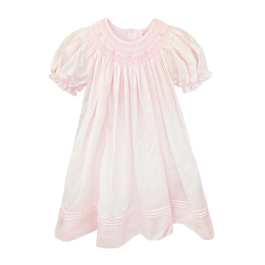Pink Smock Heart & Pearls Daygown