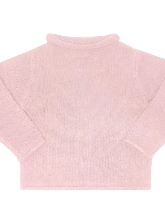 Ballet Pink Roll Neck Sweater