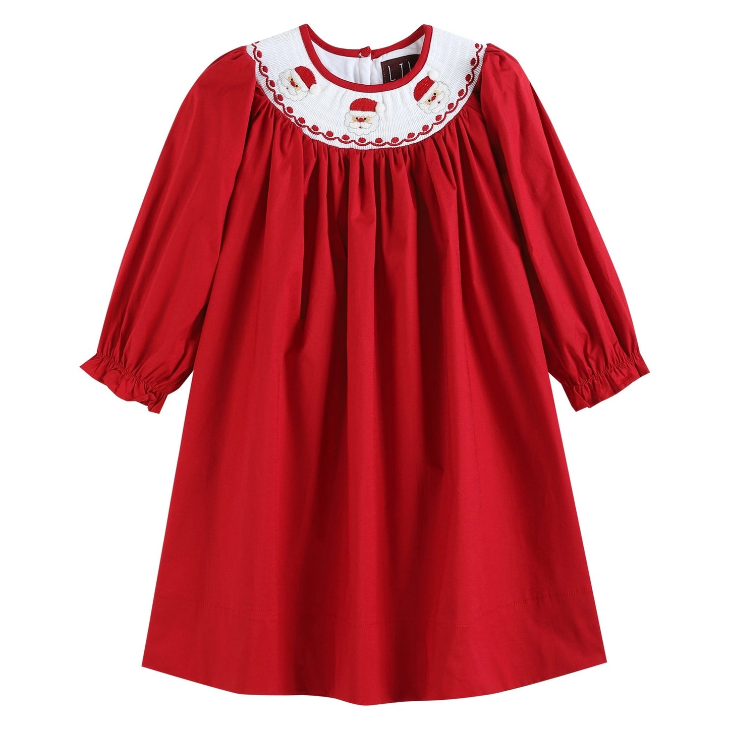 Santa Poplin Smock Dress