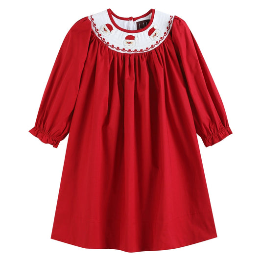 Santa Poplin Smock Dress