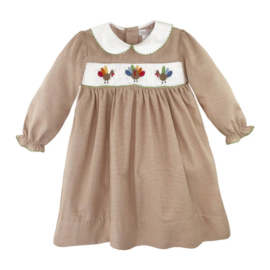 Turkey Smocked Check Dress