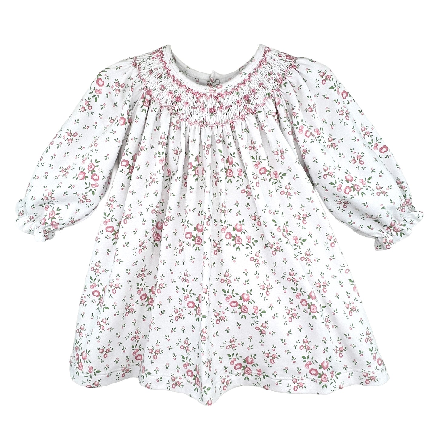 White Floral Smock Dress