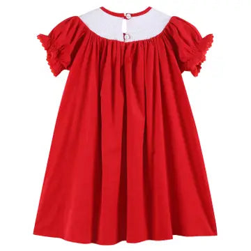 Red Velvet Christmas Smock Dress
