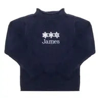 Navy Blue Roll Neck Sweater