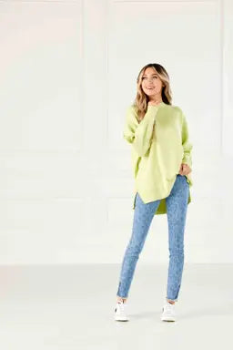 Lime Astrid Ribbed Sweater