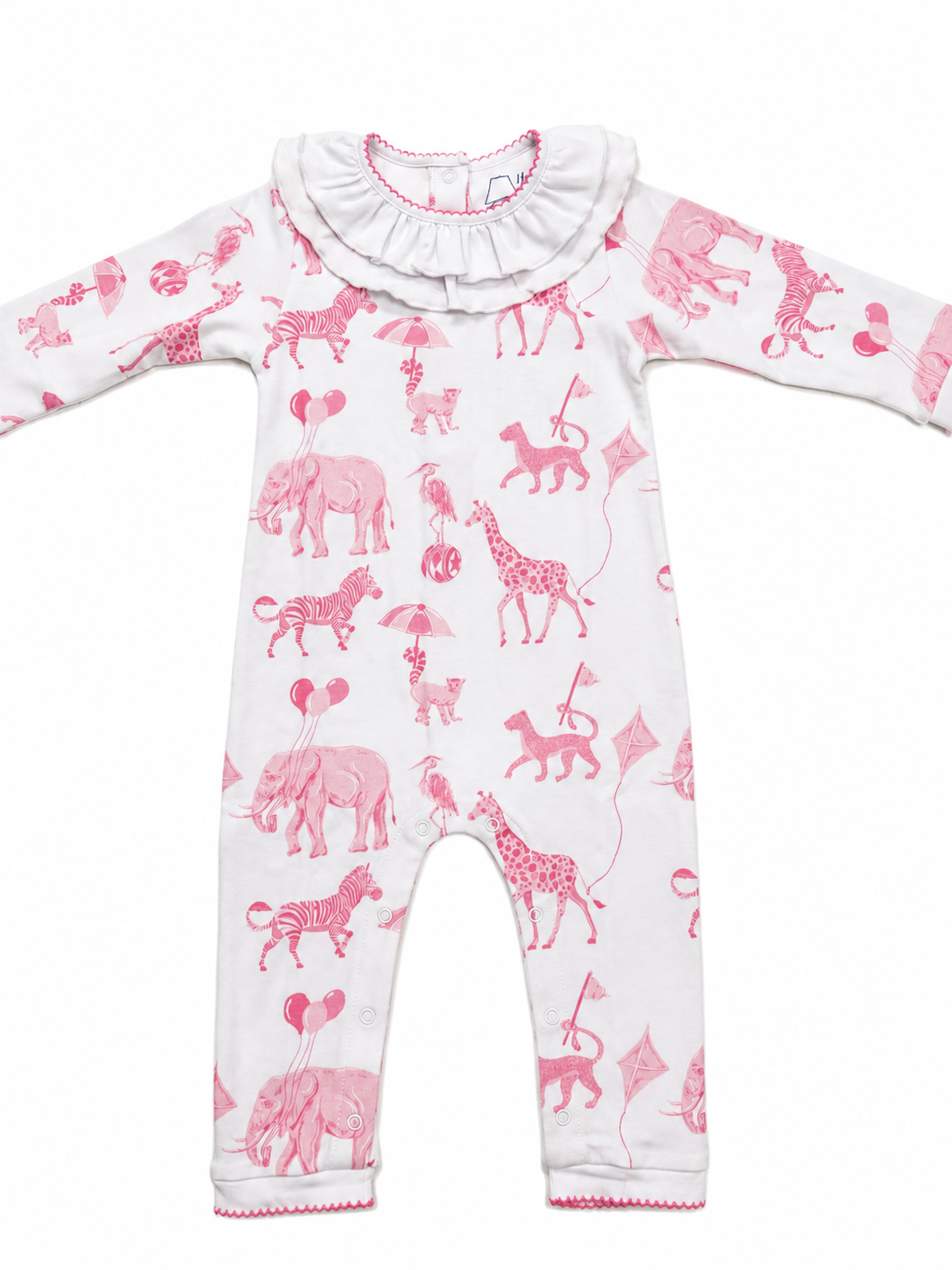 Pink Circus Safari Footless Playsuit