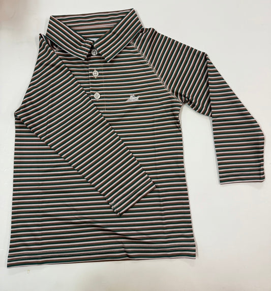 Green & Brown Sawyer Polo