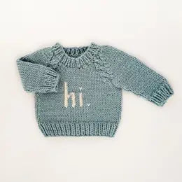 "HI" Surf Blue Sweater