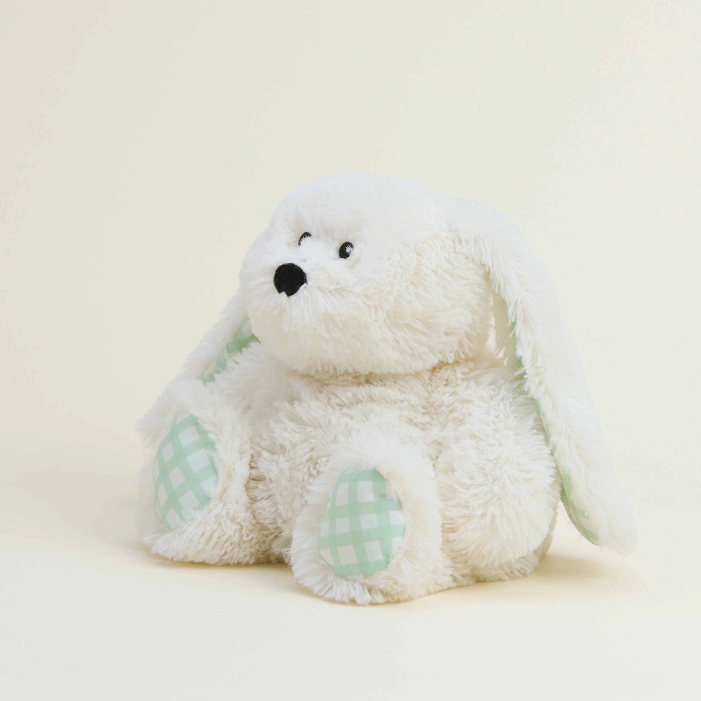 Cream Gingham Ear Bunny Warmies