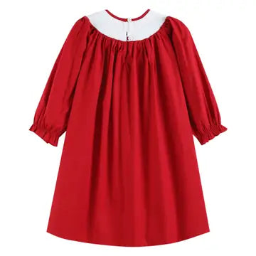 Santa Poplin Smock Dress