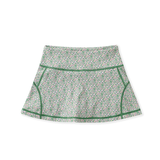 Olive Ditsy Floral Tennis Skirt