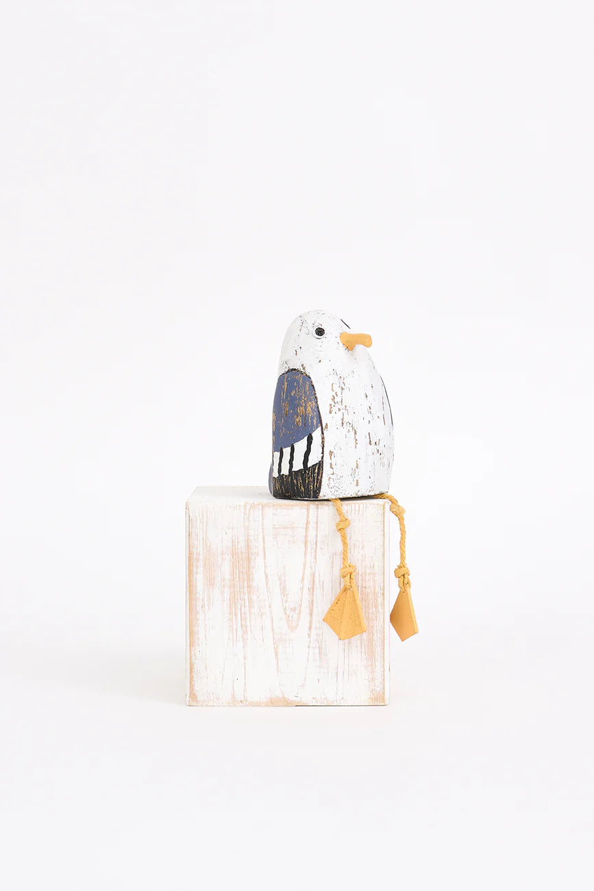 Small Sitting Wooden Seagull