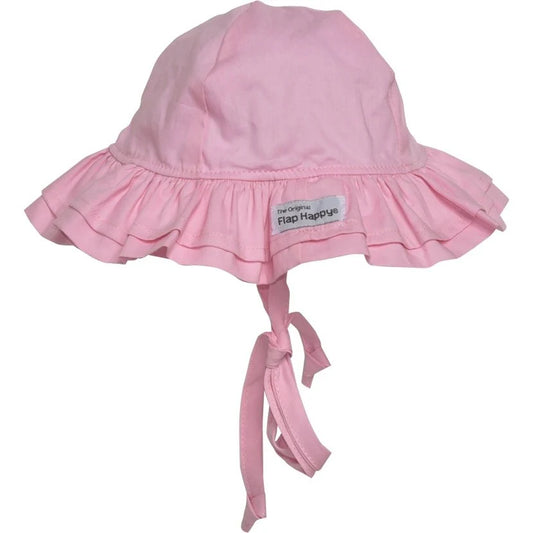 Pastel Pk Double Ruffle Sun Hat