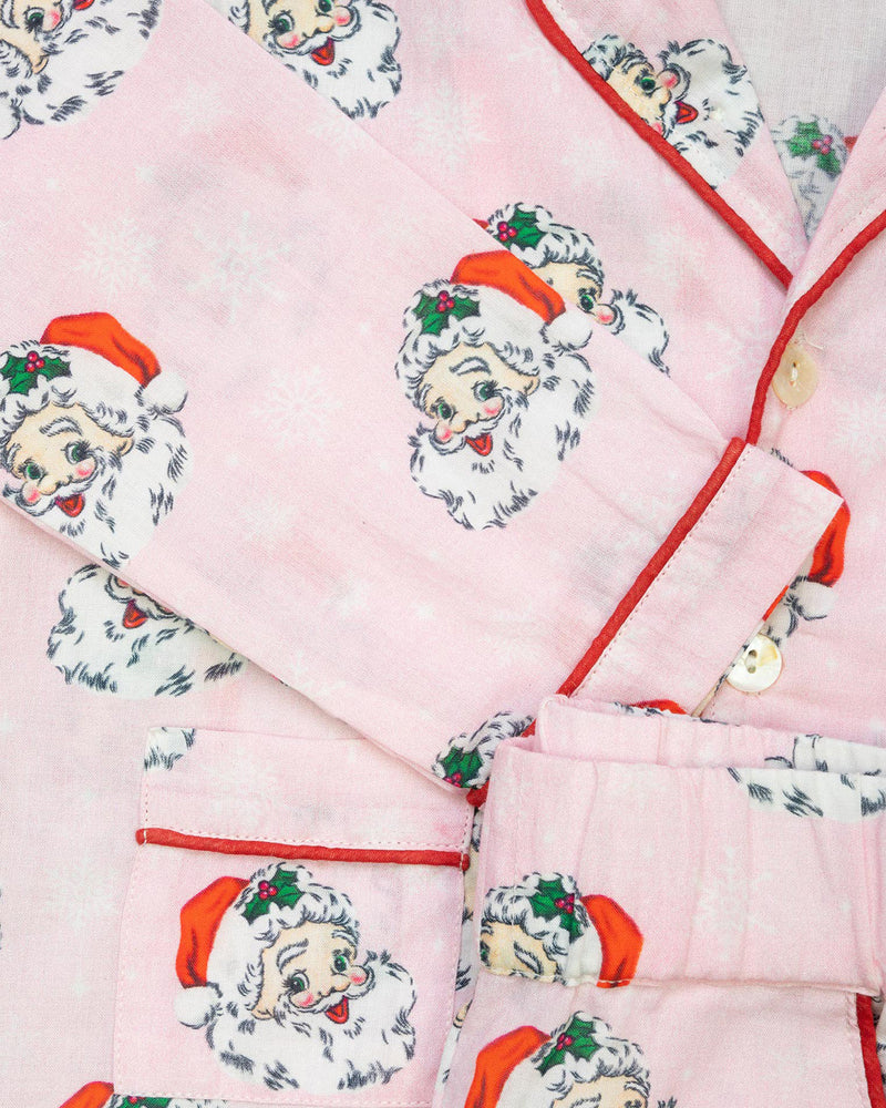 Pink Vintage Santa Pajama Set