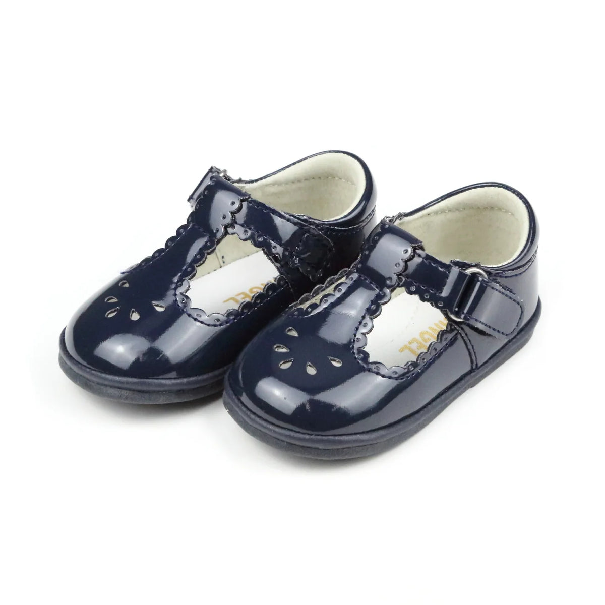 Patent Navy Dottie Scalloped MJ