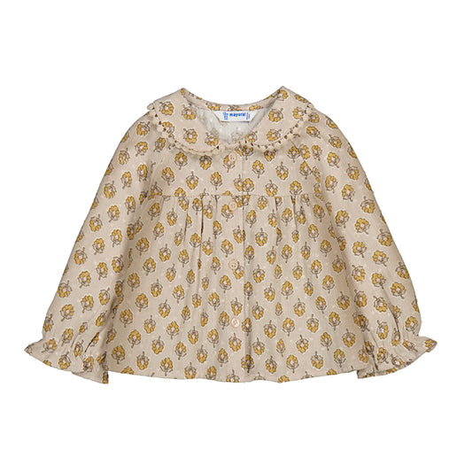 Honey Plumeti Chiffon Top