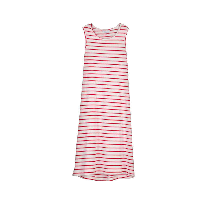Red Stripe Midi Dress
