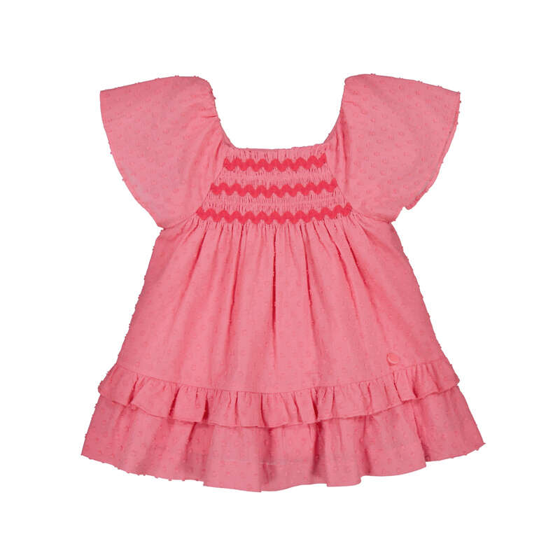 Pink Swiss Dot Dress