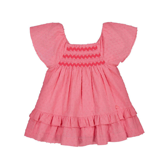 Pink Swiss Dot Dress