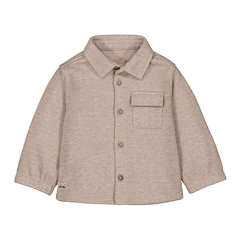 Tan Knit Overshirt