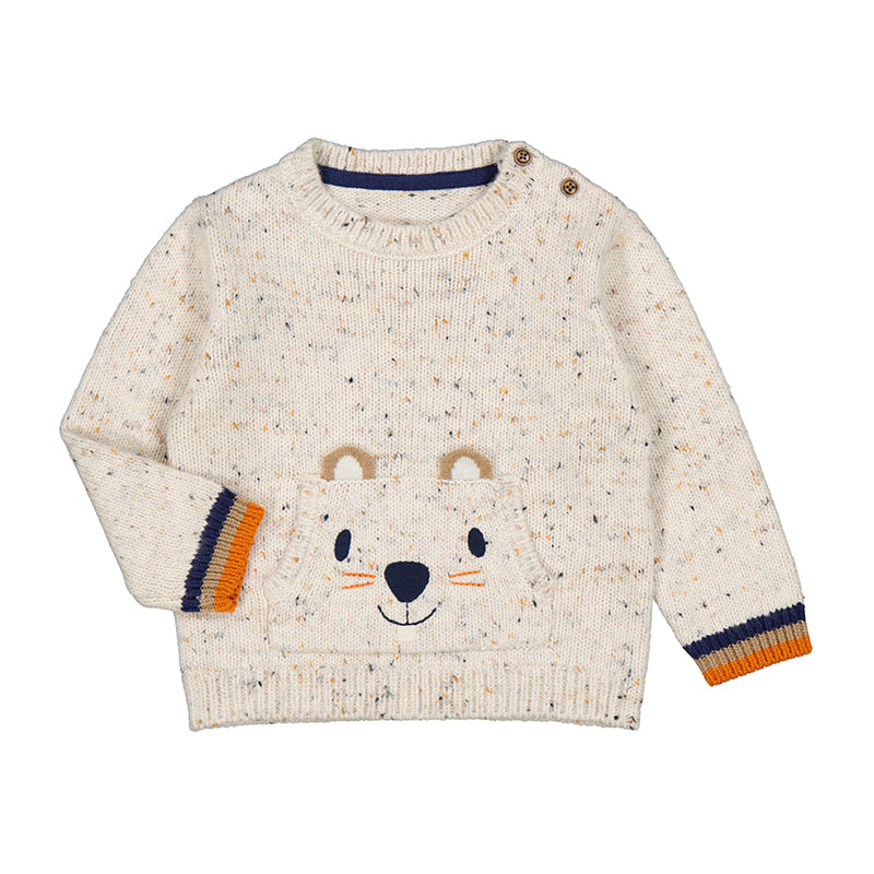 Bear Face Cream Sweater