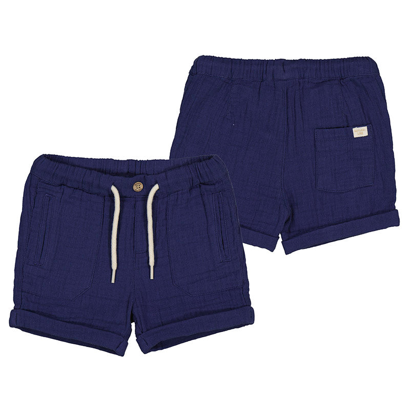 Navy Shorts with Adjustable Waist