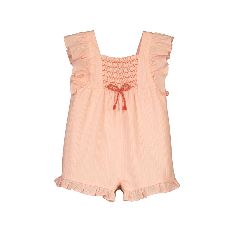 Peach Smocked Romper