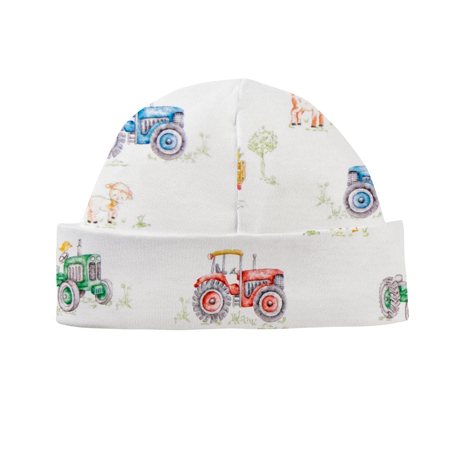 Tractor Time Pima Conv Gown & Hat
