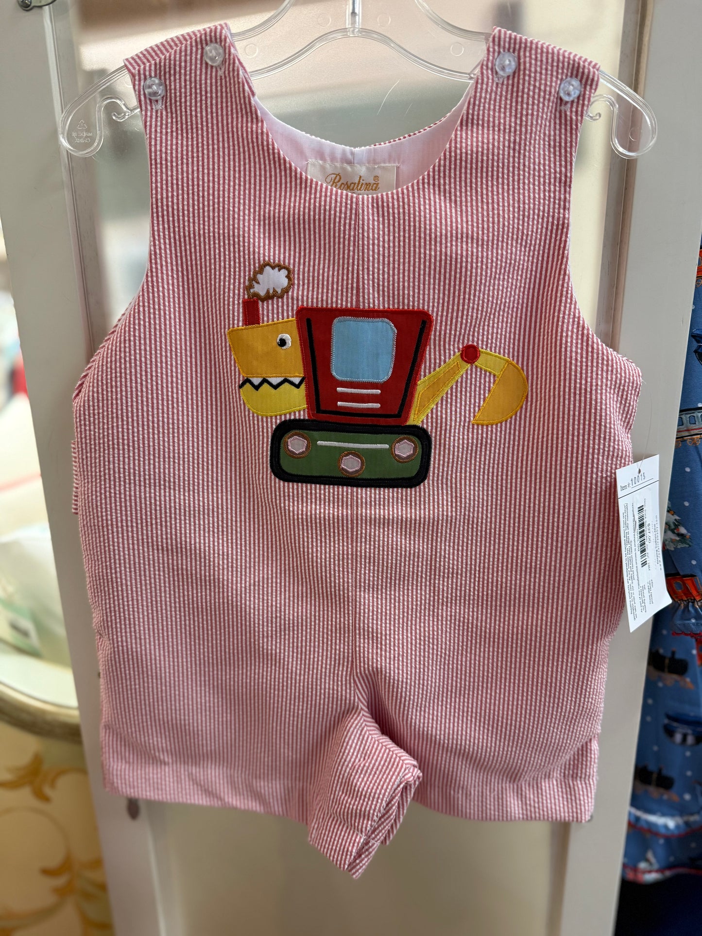 Dino Truck Seersucker Jon Jon