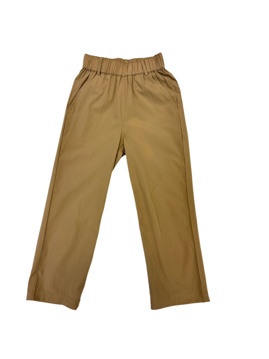 Khaki Elastic Performance Pants