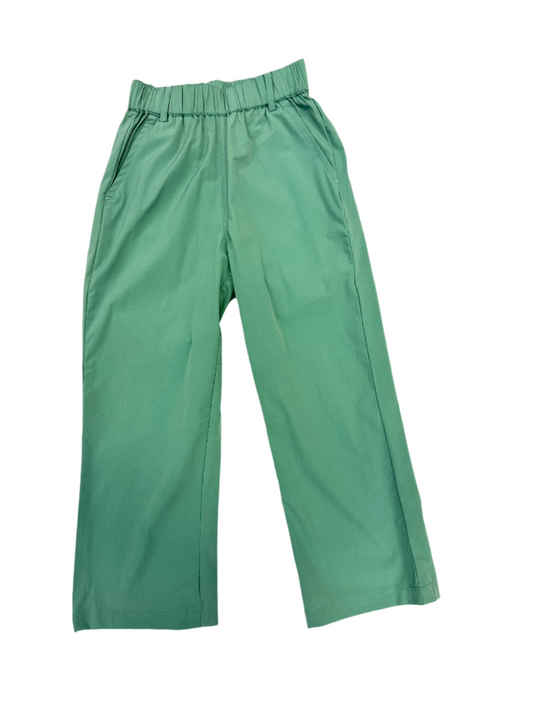 Green Elastic Performance Pants