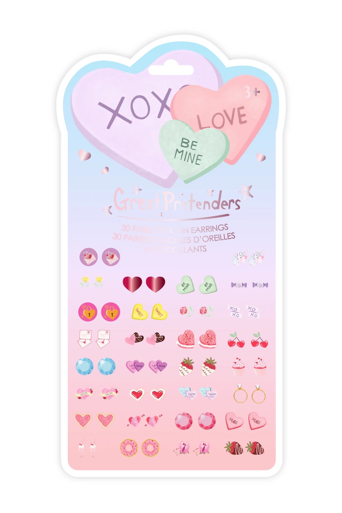 Candy Heart Valentine Stikcer Earrings