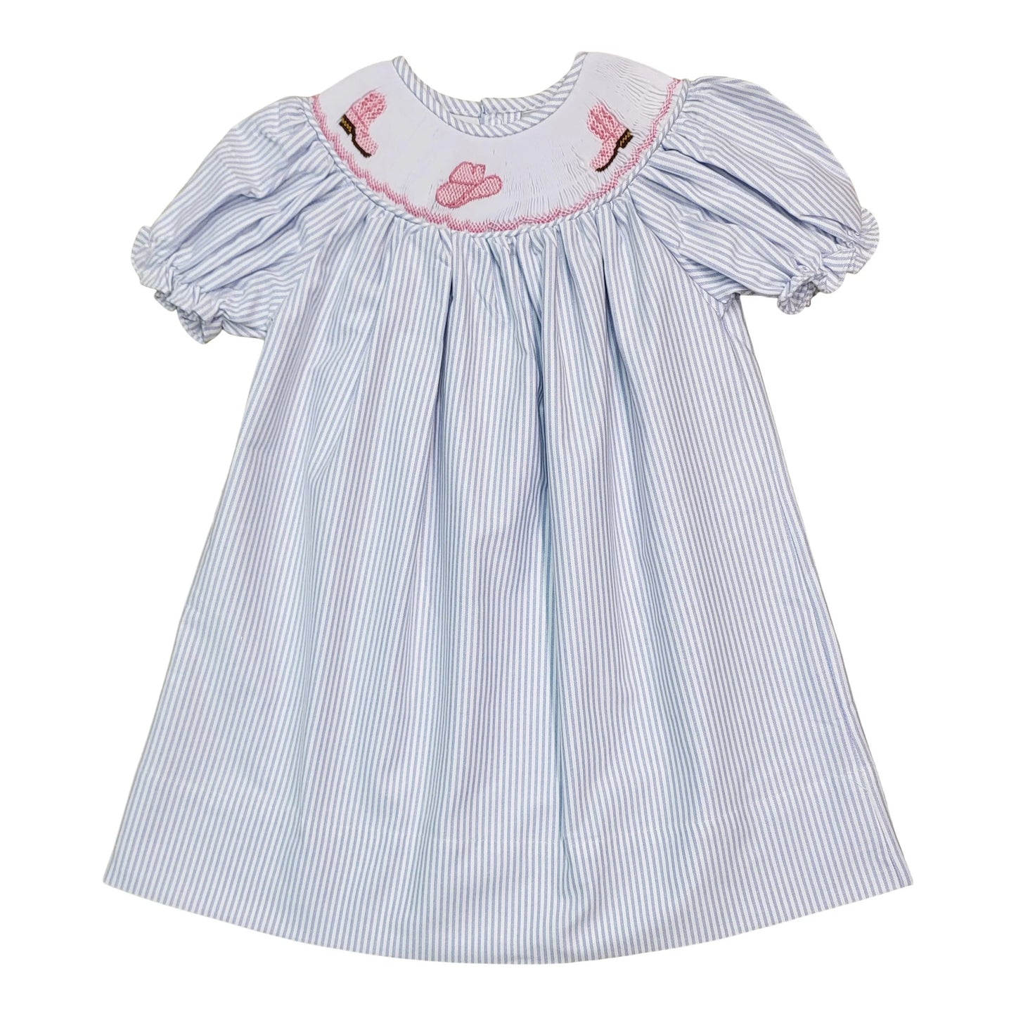 Cowgirl Boot & Hat Smocked Dress