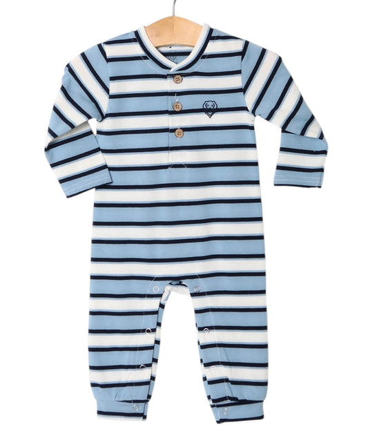 Multi Blue Stripe Easton Romper