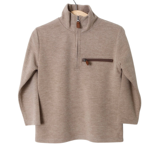 Tan Kingston Zip Pullover
