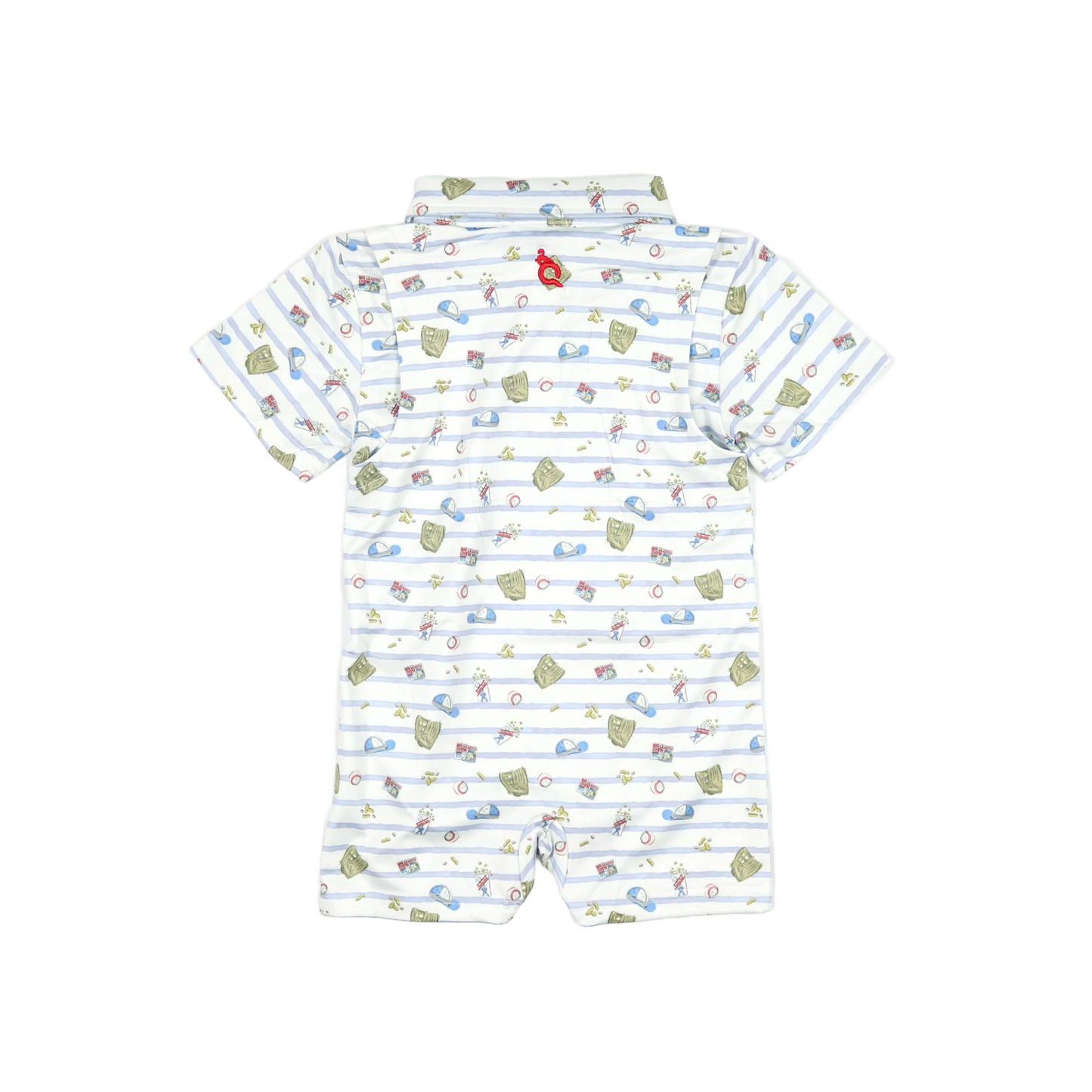7th Inning Perf Polo Romper