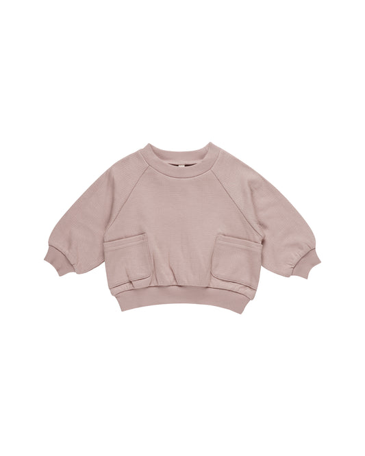 Mauve Pocket Sweatshirt & Pant Set