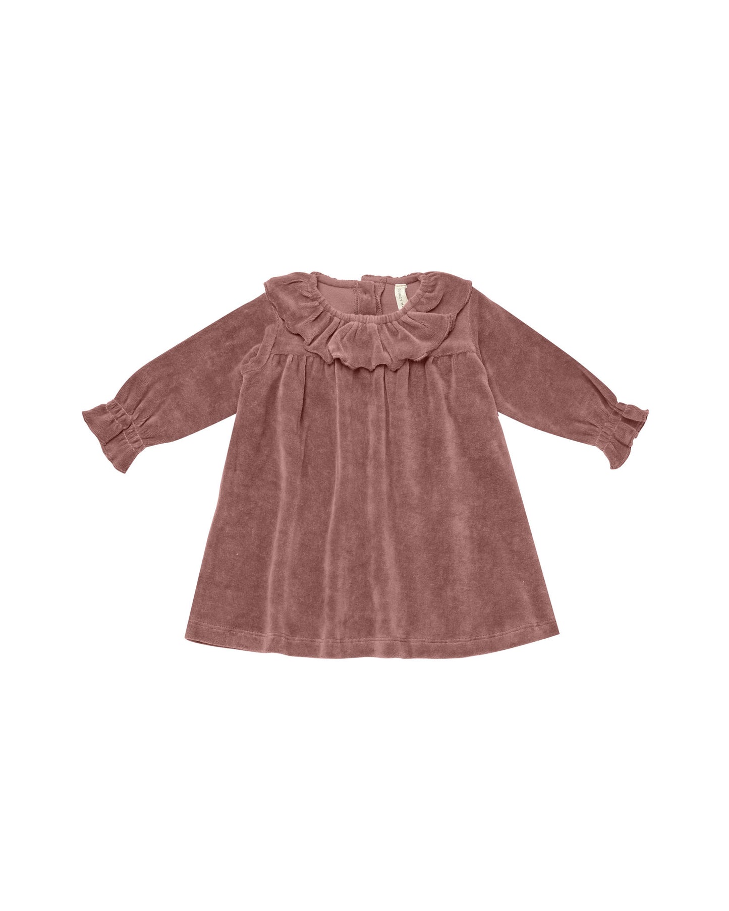 Fig Velour Baby Dress