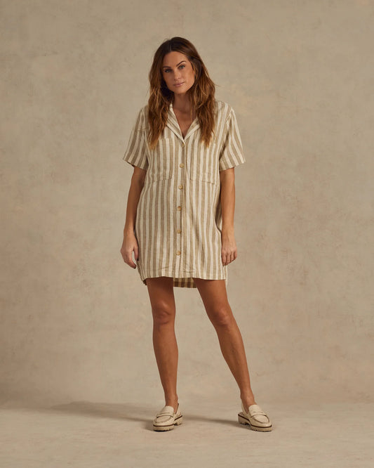 Women's Autumn Stripe Utility Dress