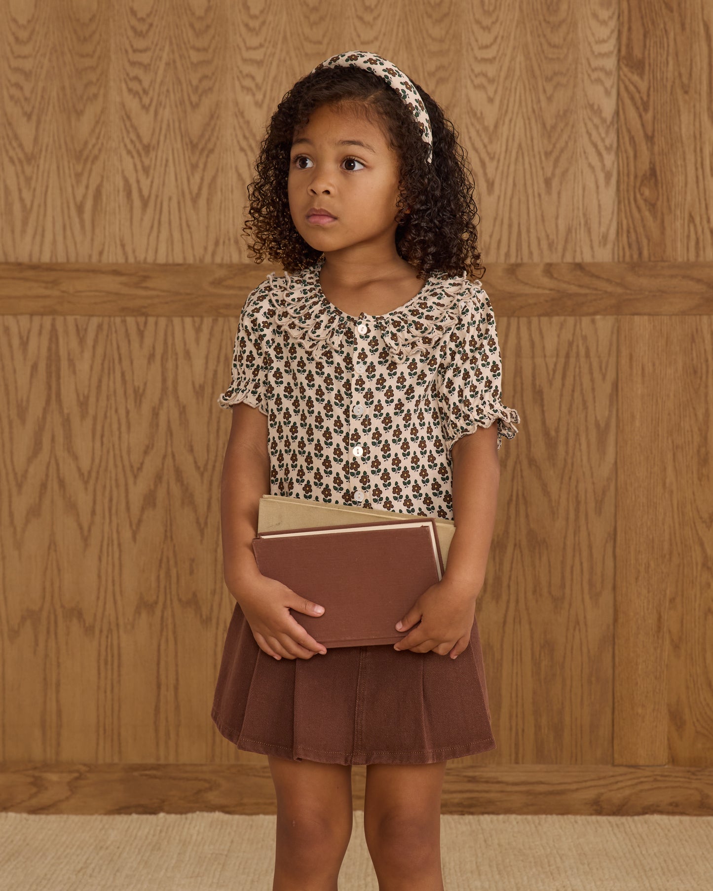 Rustic Plaid Pleated Skirt