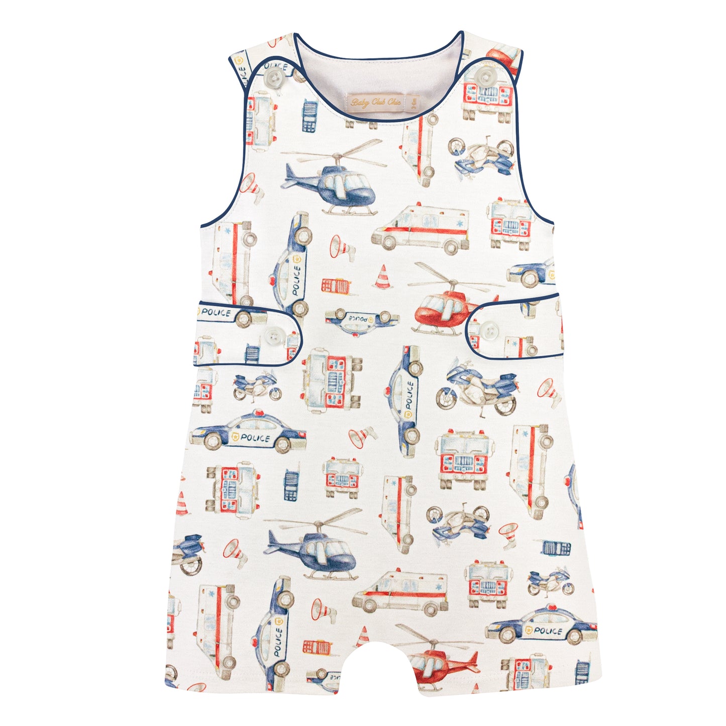Rescue Squad Button Romper