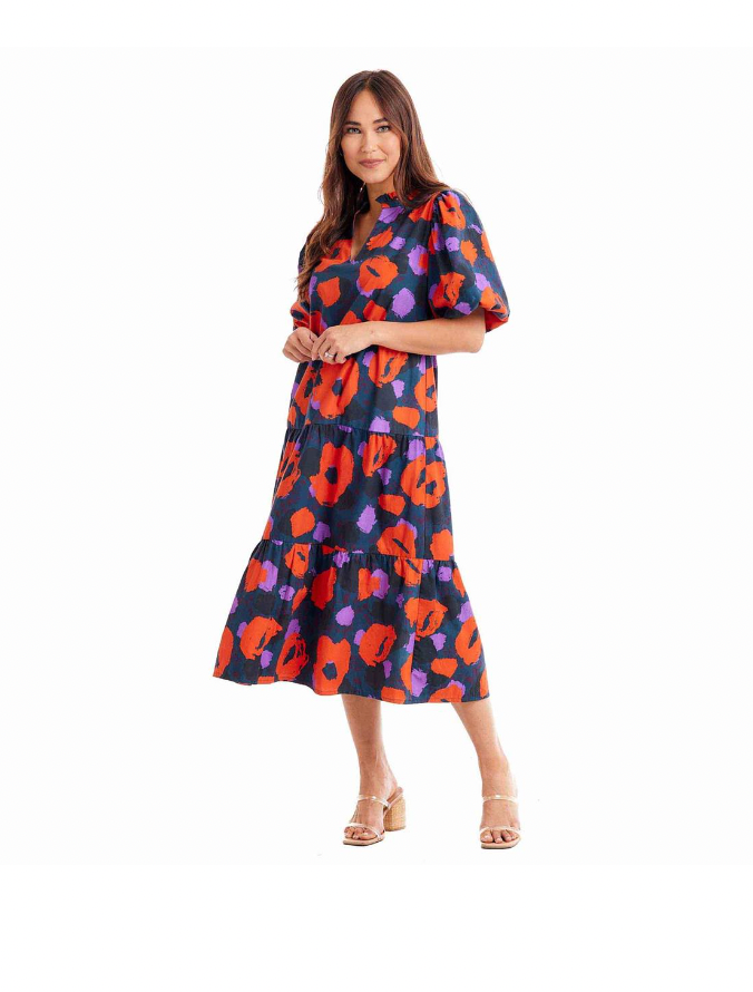 Floral Christine Tiered Midi