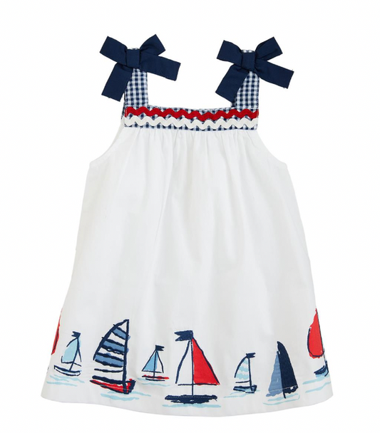 Sailboat Poplin Dress