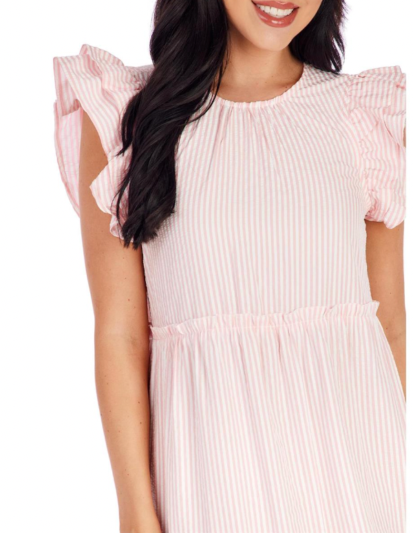 Pink Bardot Maxi Dress