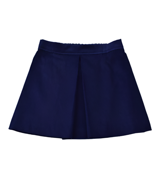 Blue Corduroy Pleat Skirt