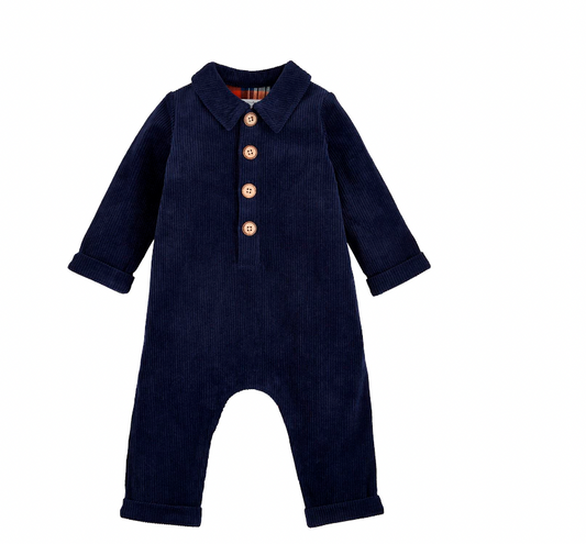 Navy Corduroy One-Piece